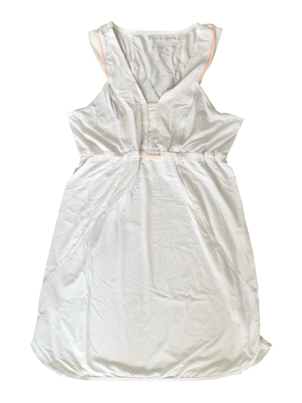 Lululemon tennis athletic swim cover up white gray stripped toggle tank dress